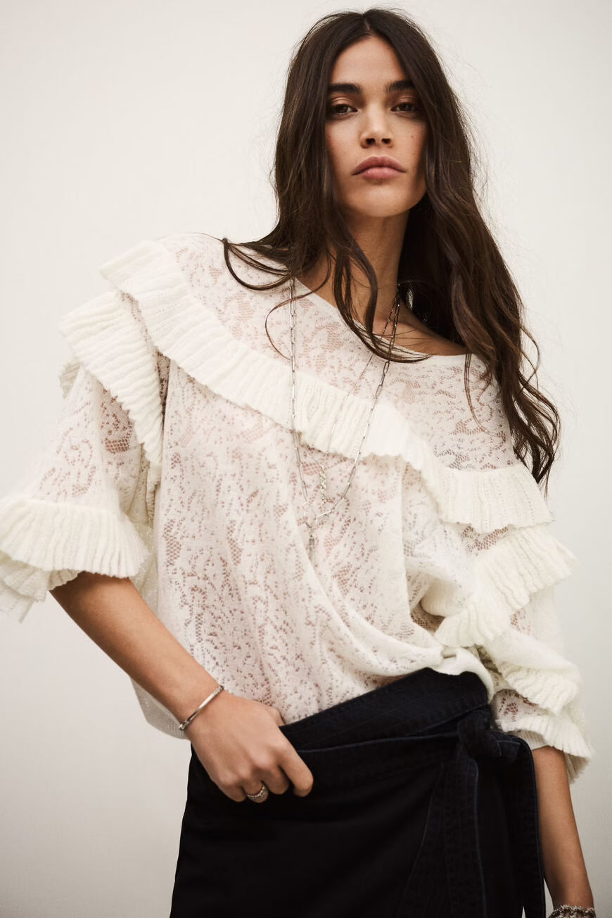 Camisola oversized em fina lã