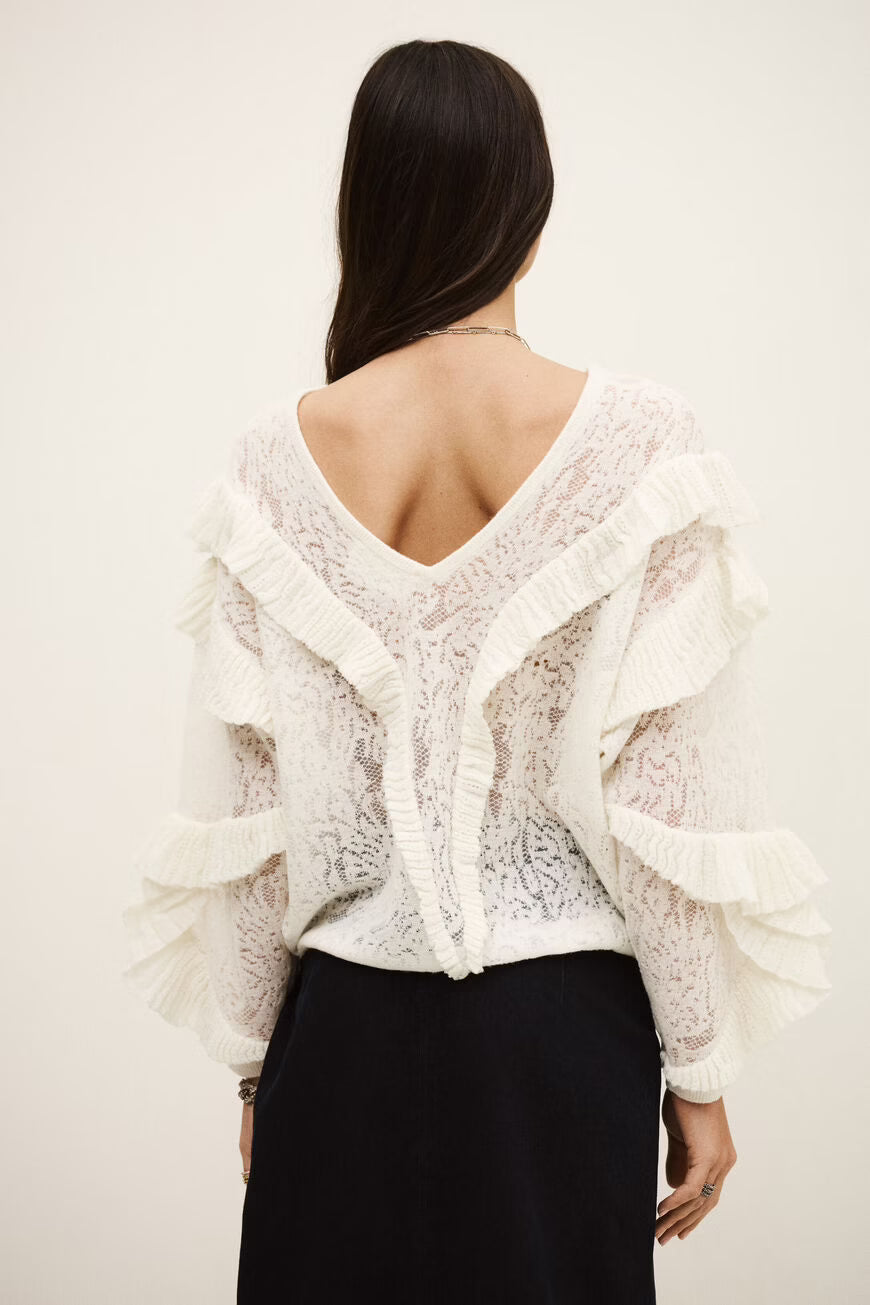 Camisola oversized em fina lã