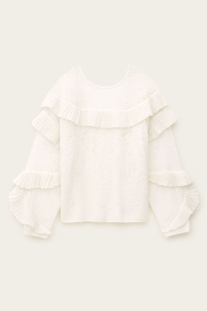 Camisola oversized em fina lã