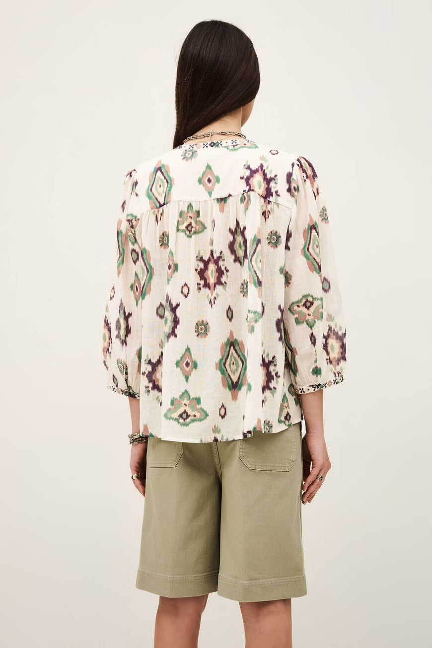 Blusa em algodão estampada