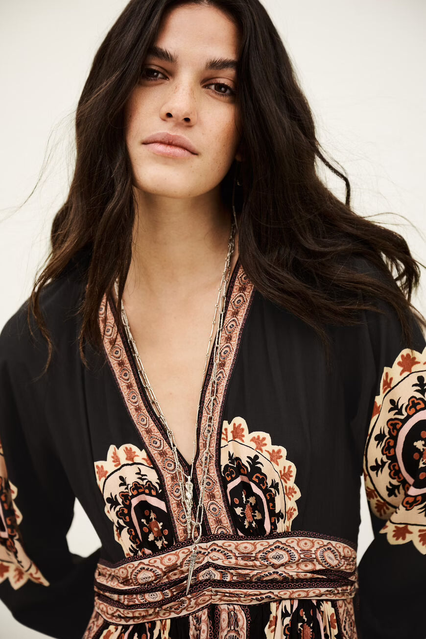 Vestido comprido estampado