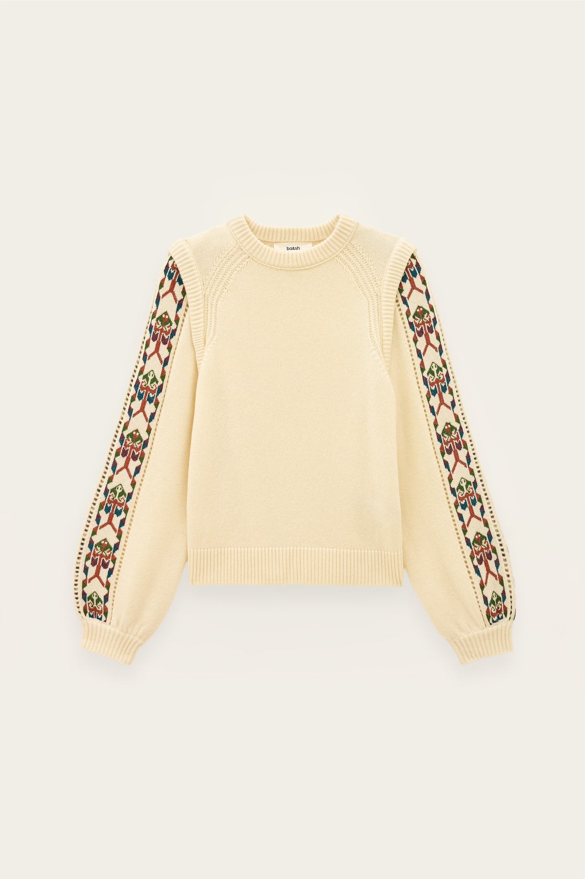 Camisola em lã com bordados