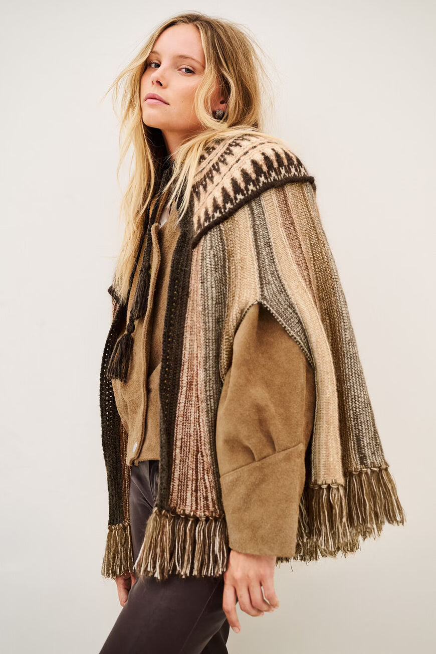 Capa oversized de malha