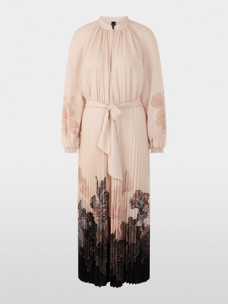 Vestido plissado com estampado floral