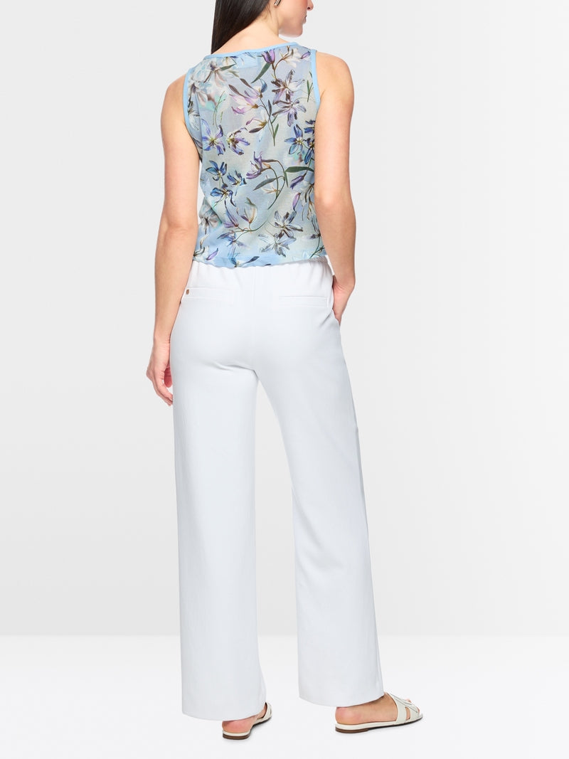 Top de malha estampado floral