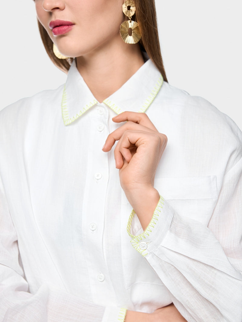 Camisa em rami natural