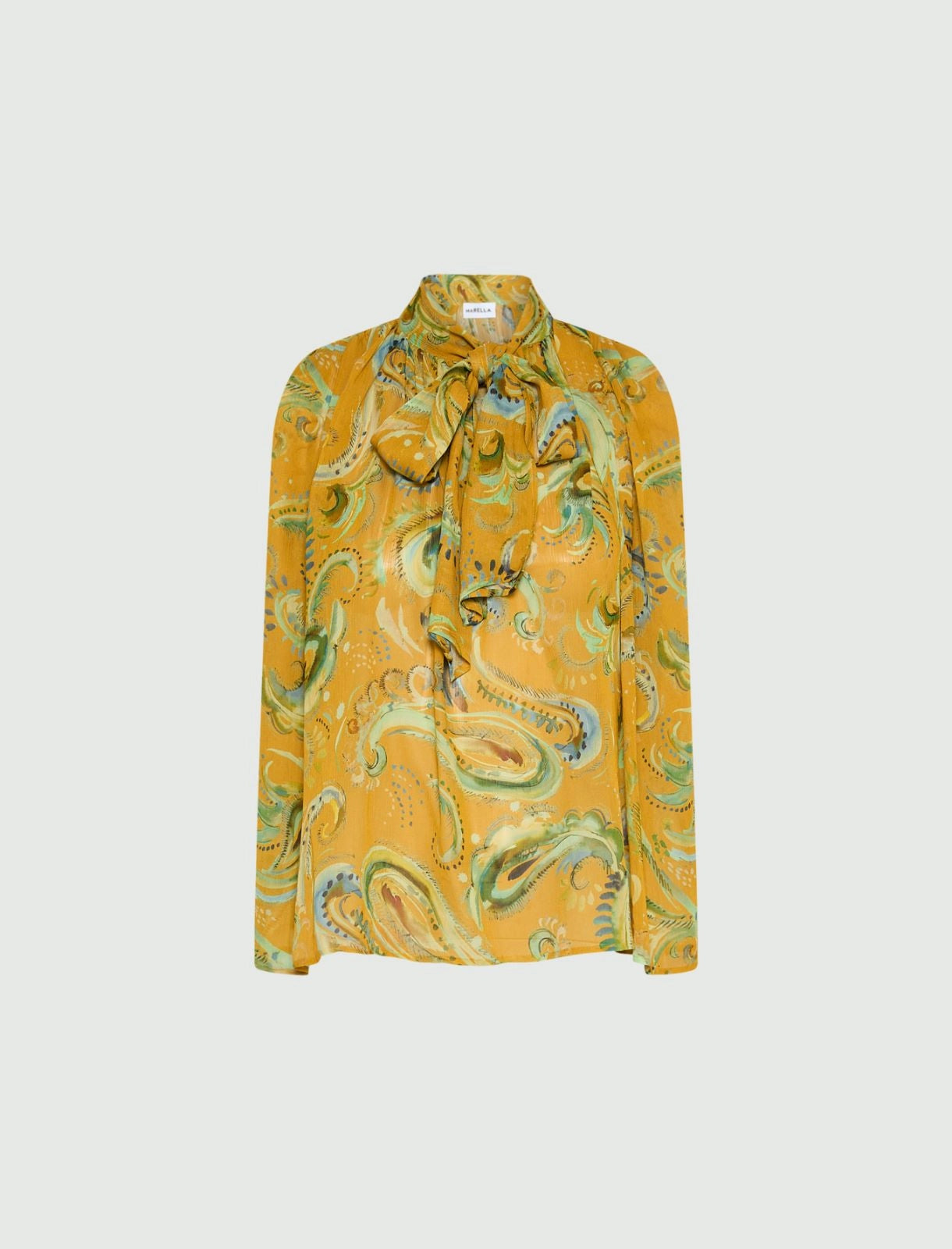 Top/Blusa em crepe estampado