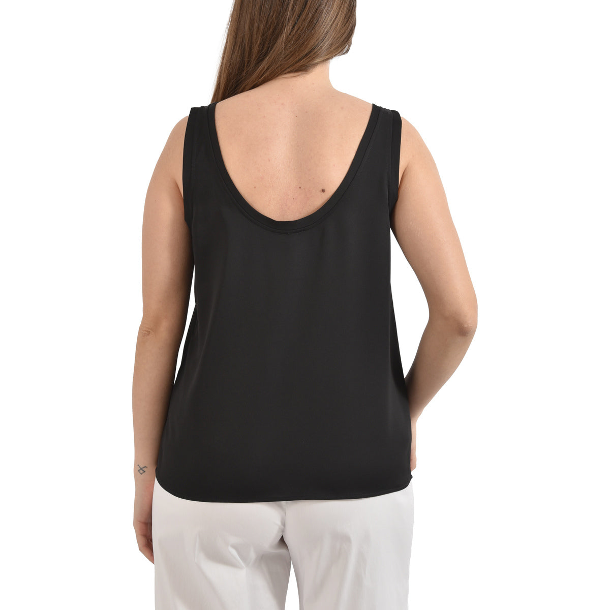 Top em crepe acetinado