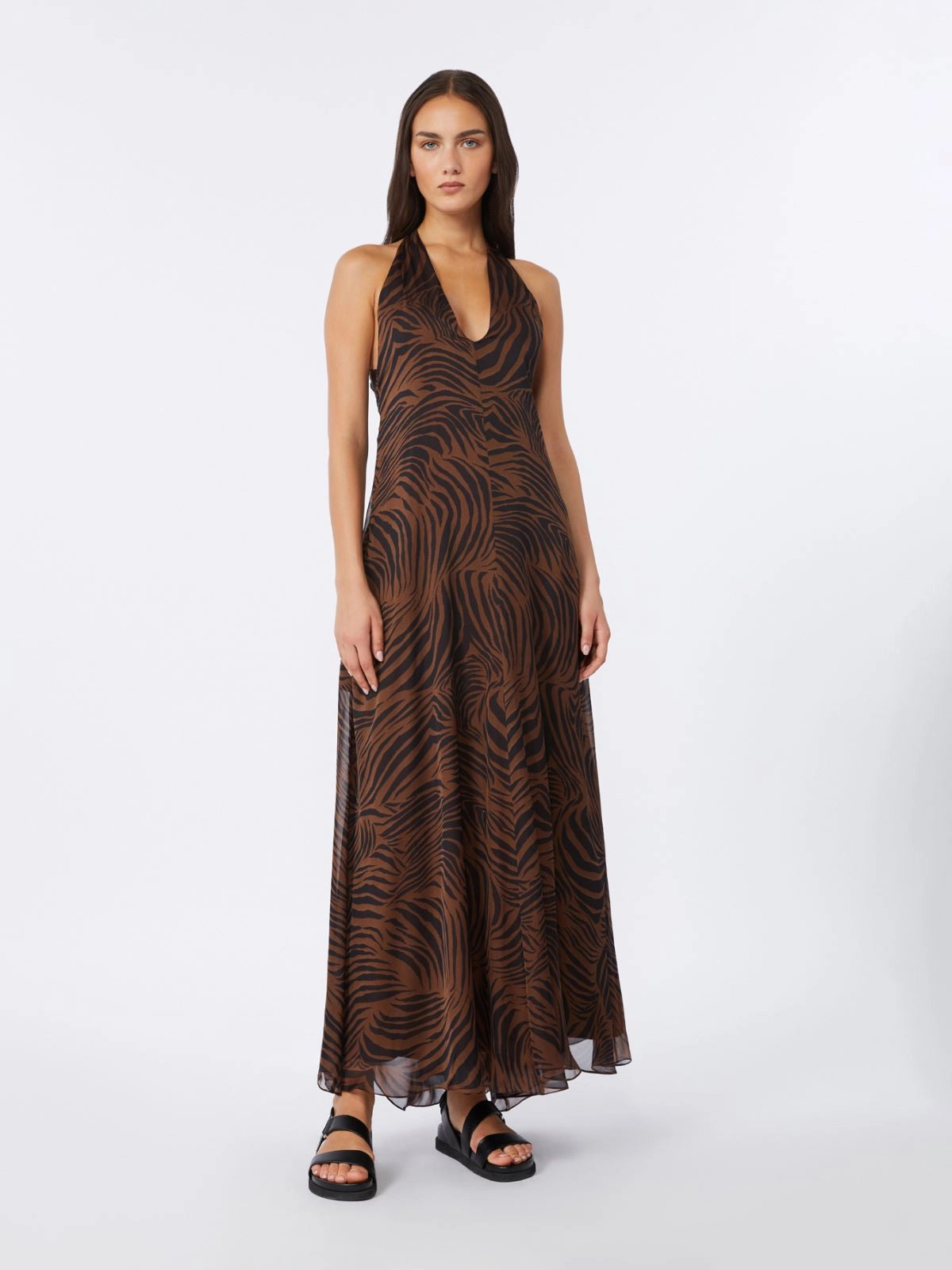 Vestido comprido estampado
