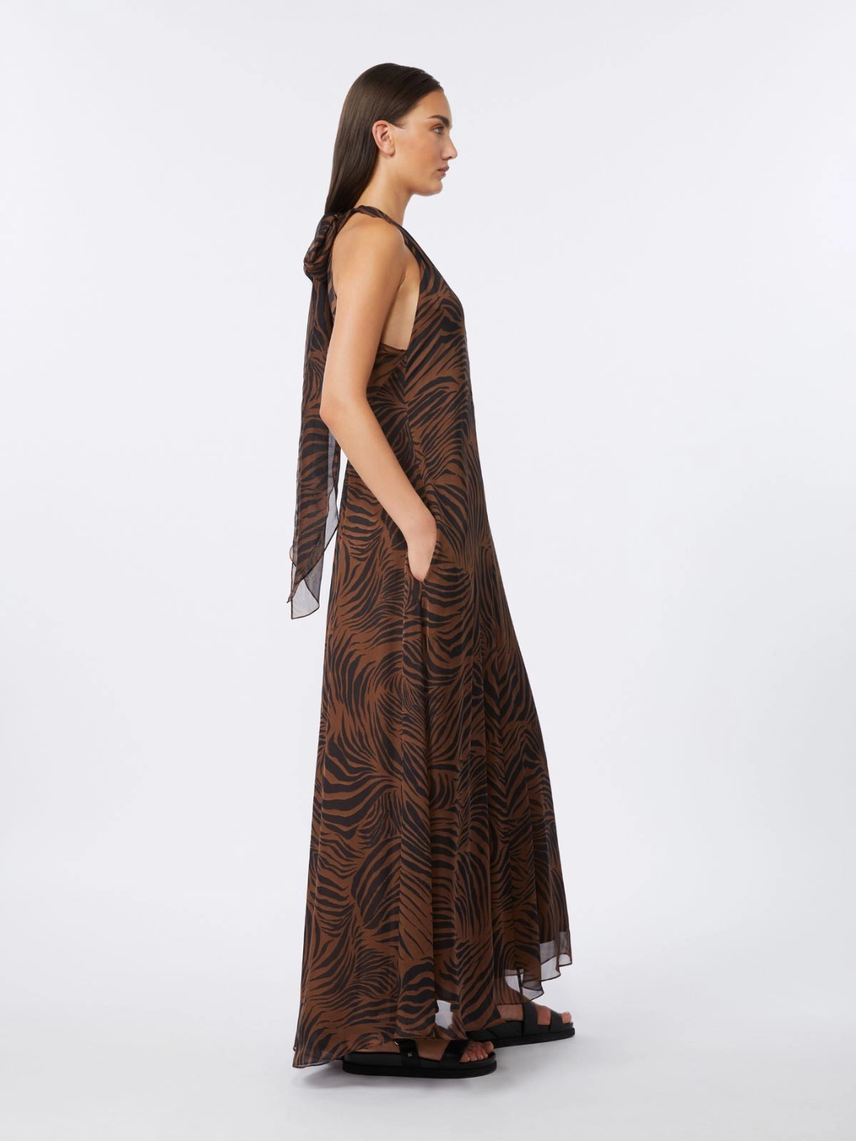 Vestido comprido estampado