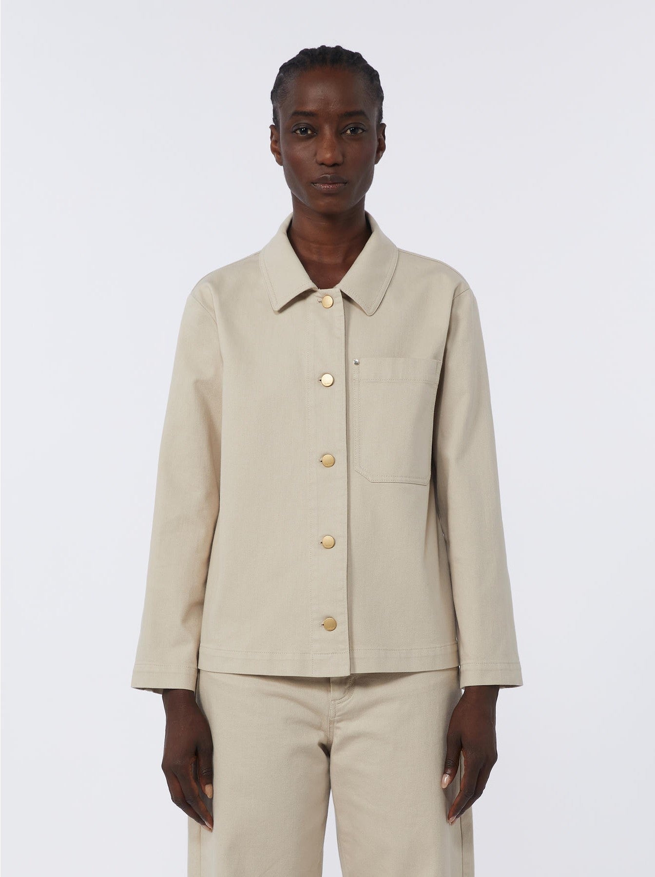 Camisa/Casaco em algodão stretch