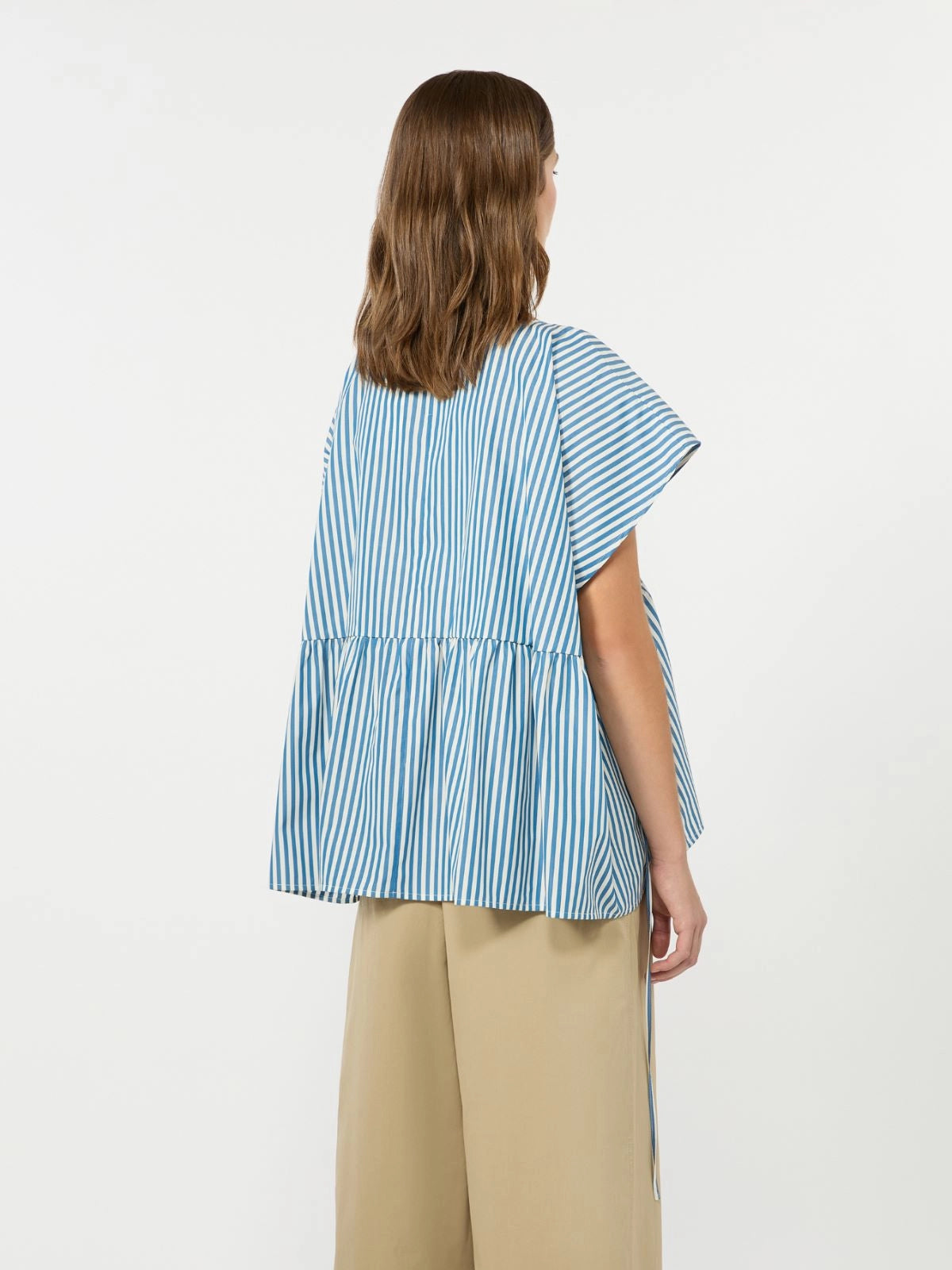 Blusa às riscas em algodão puro