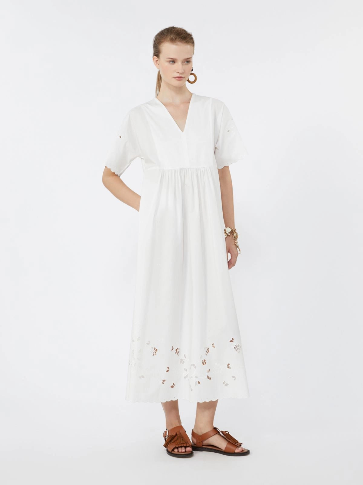Vestido em jersey e algodão puro