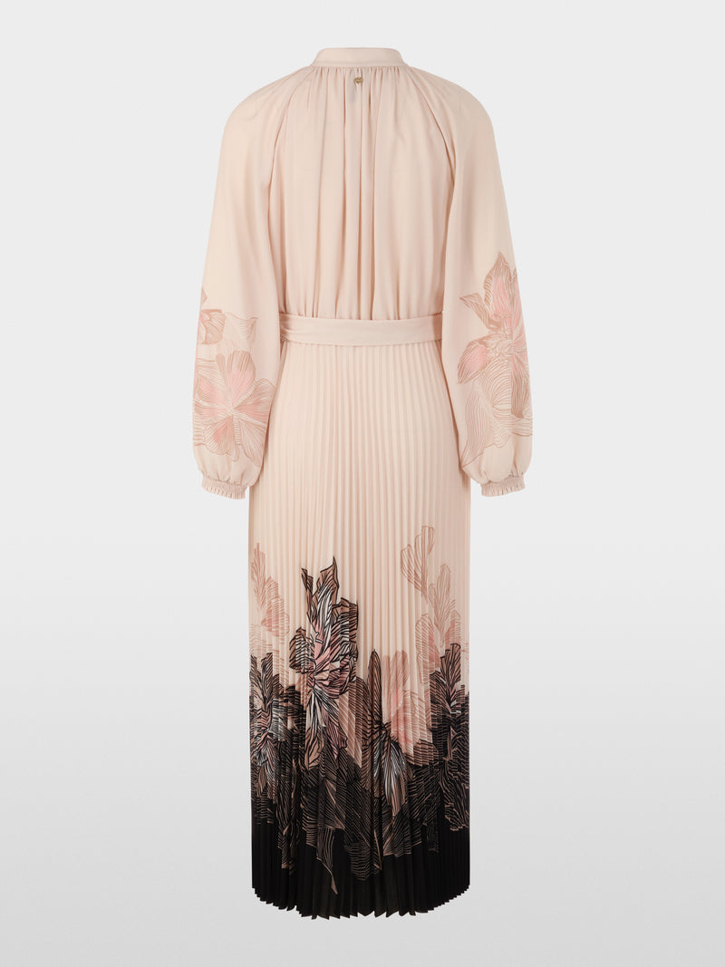 Vestido plissado com estampado floral