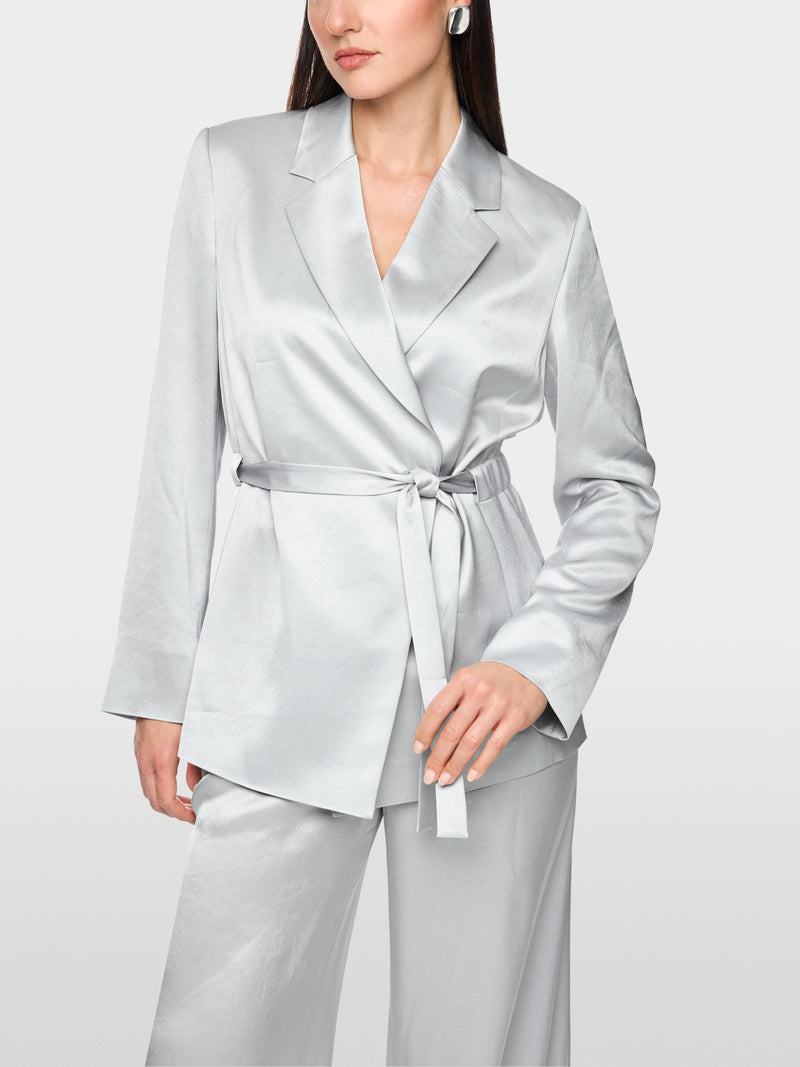 Blazer em mistura de acetato