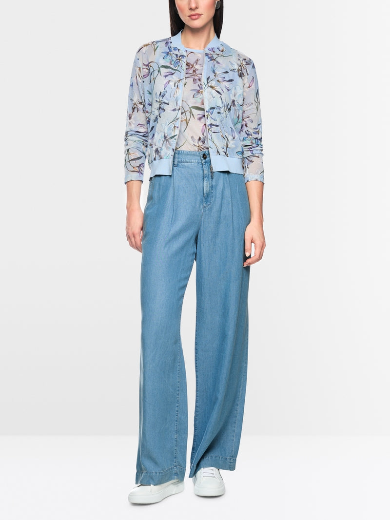 Top de malha estampado floral