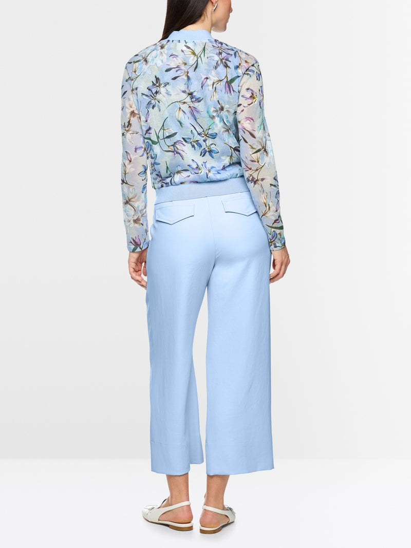 Casaco de malha estampado floral