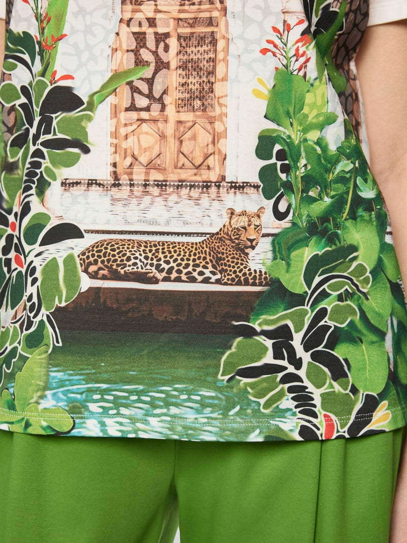 T-shirt em algodão com estampado