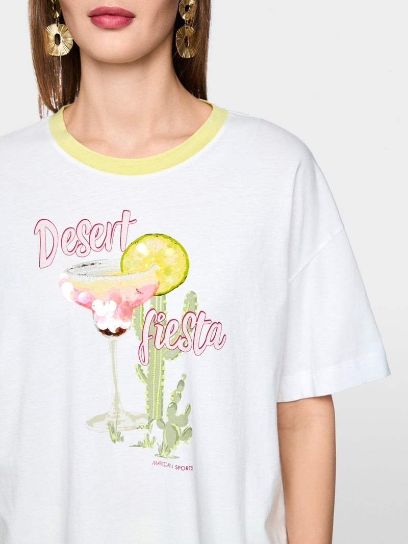 T-shirt oversized em algodão
