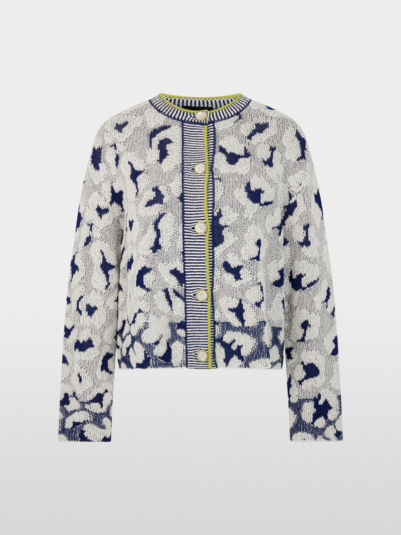 Casaco de malha curto estampado