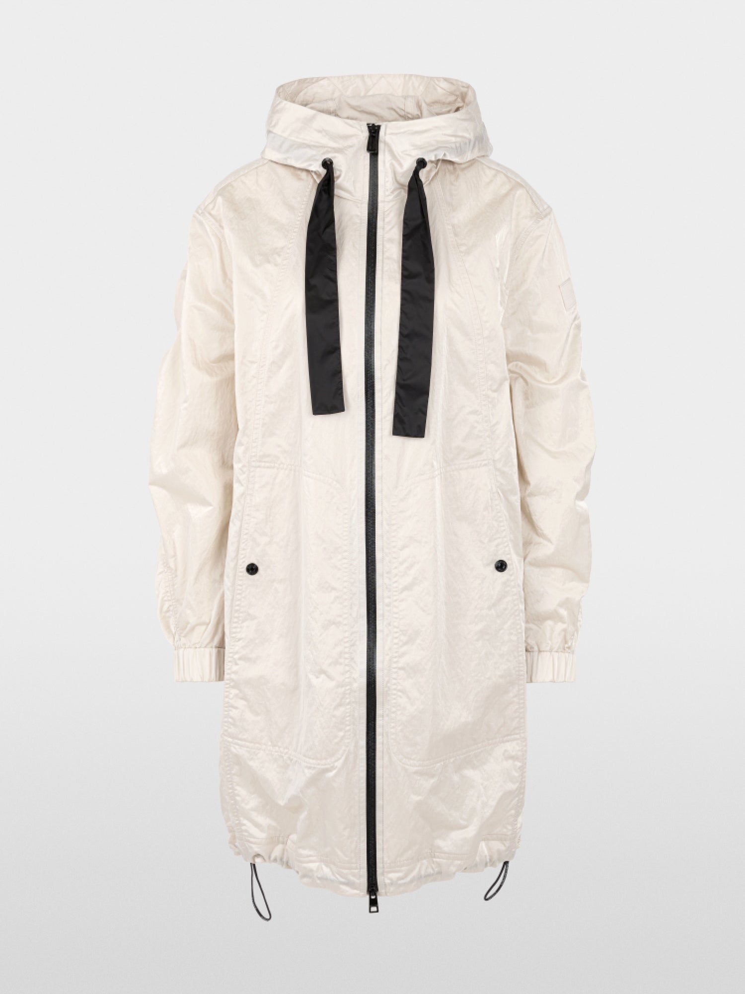 Parka em tecido brilhante