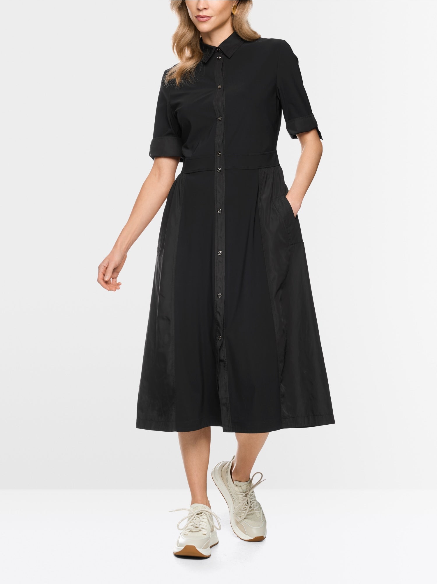 Vestido camiseiro elástico