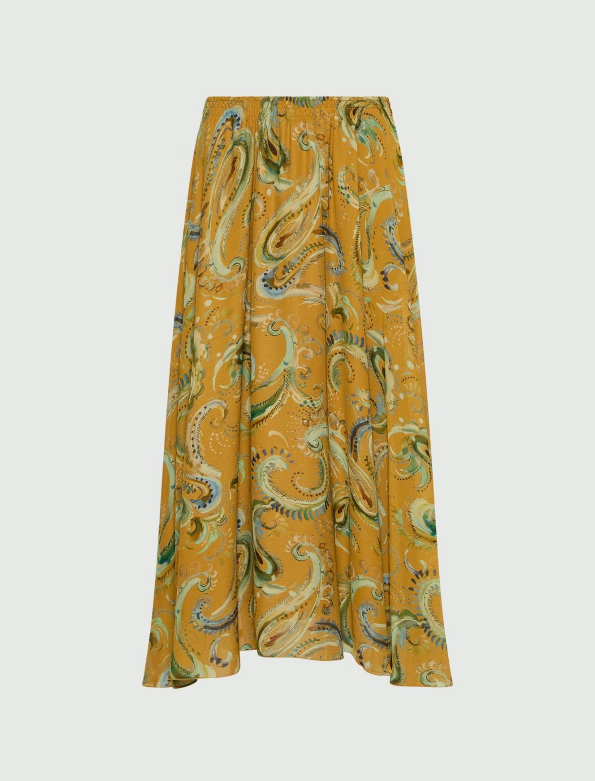 Saia em crepe estampada