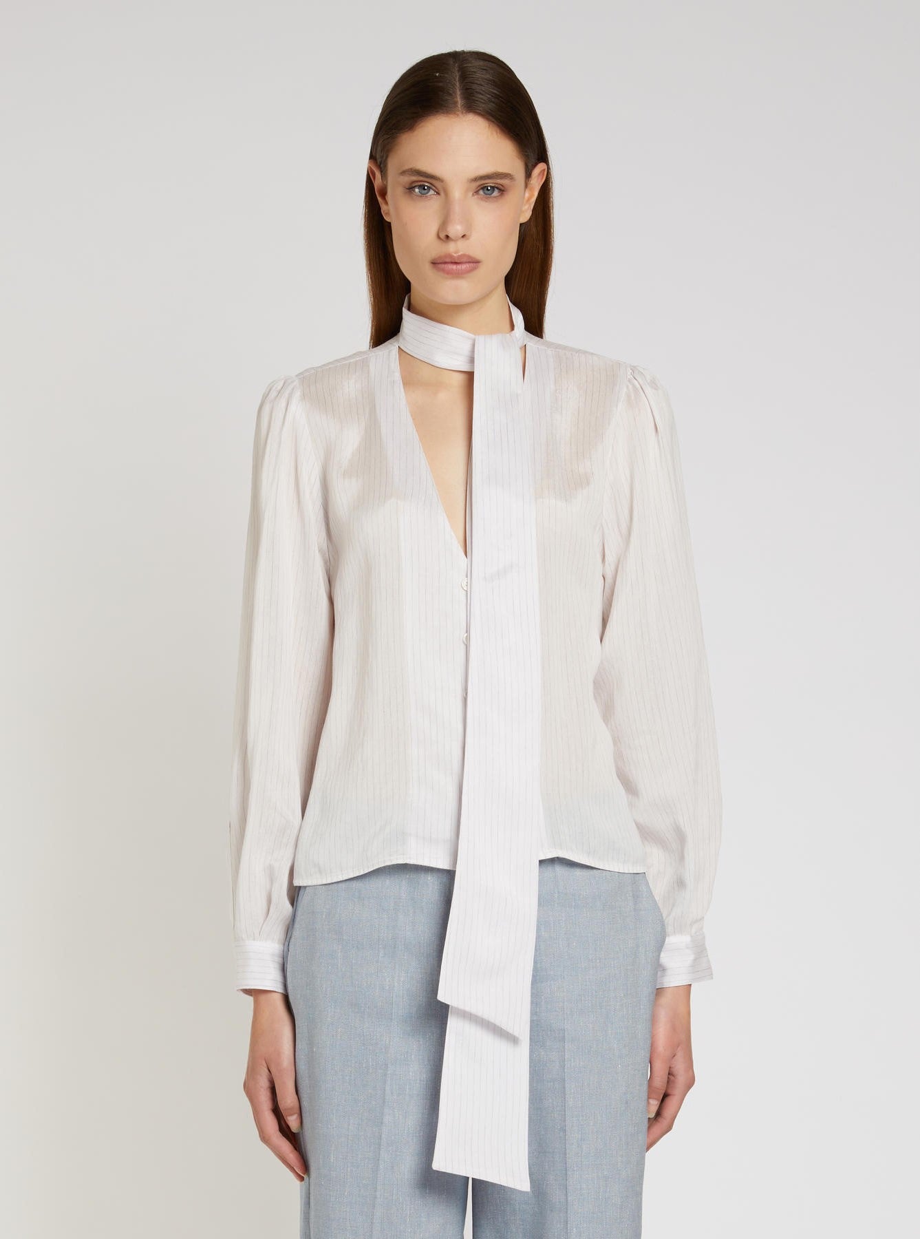 Camisa em seda e viscose
