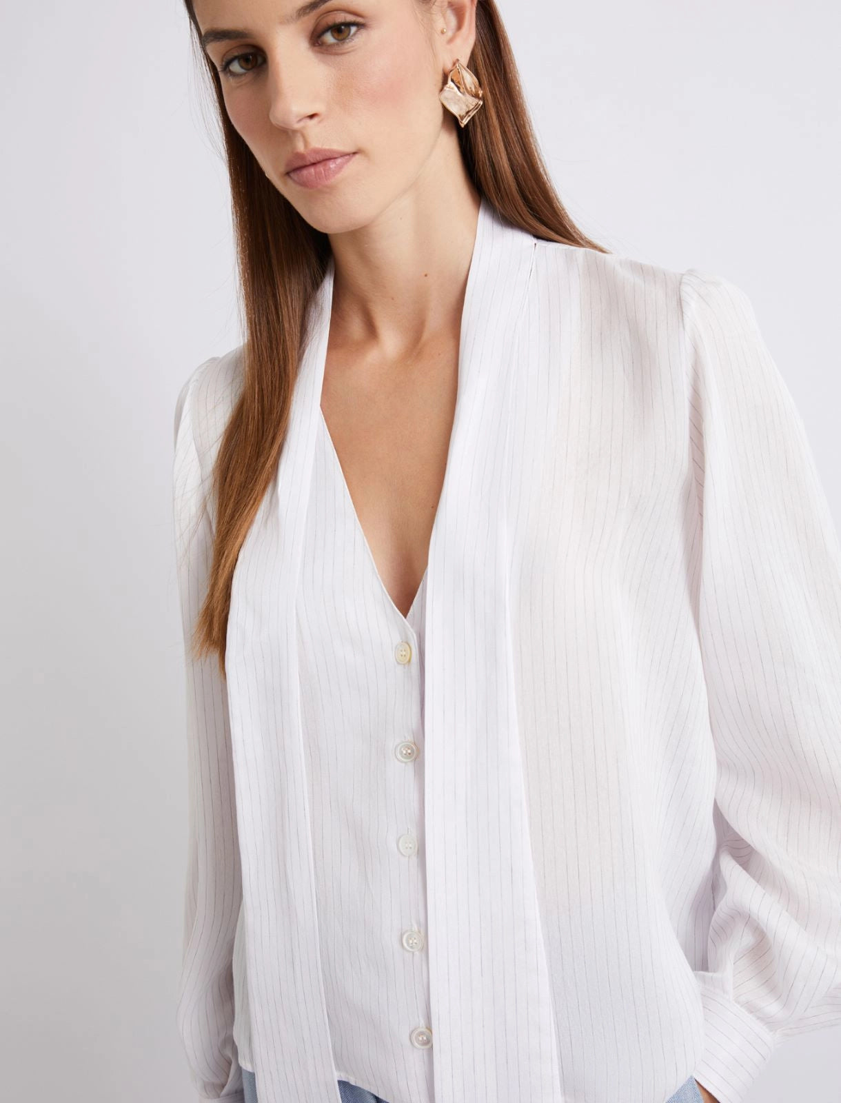 Camisa em seda e viscose