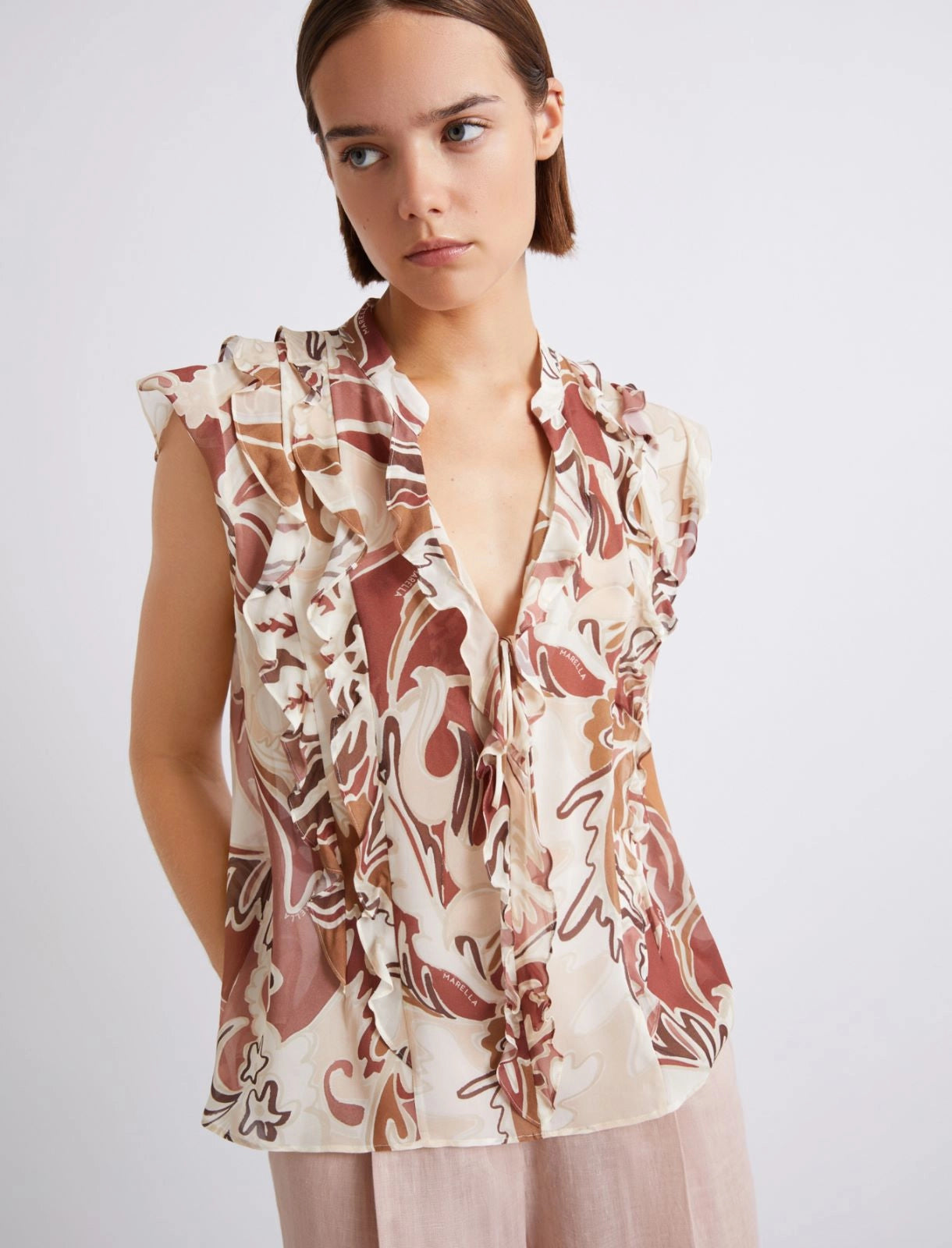 Top/Blusa "Georgette" estampado
