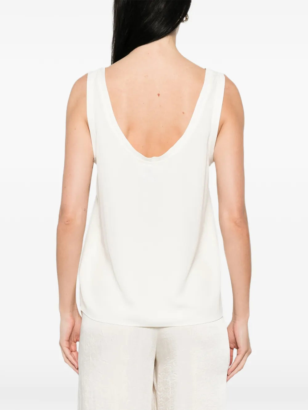 Top em crepe acetinado