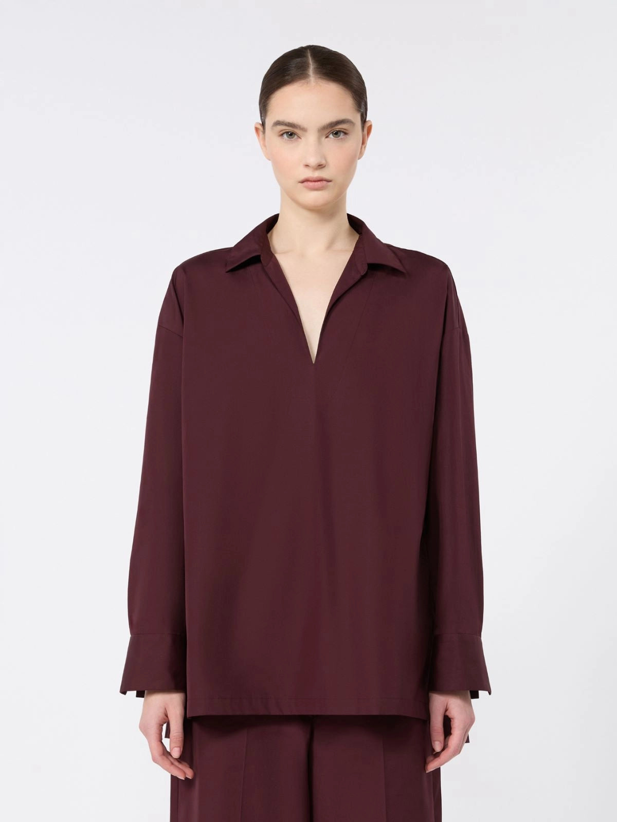 Blusa em popeline de algodão