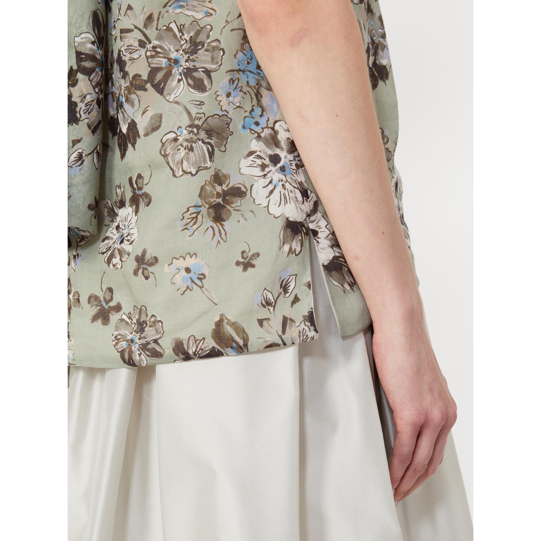 Top/Blusa em rami estampada