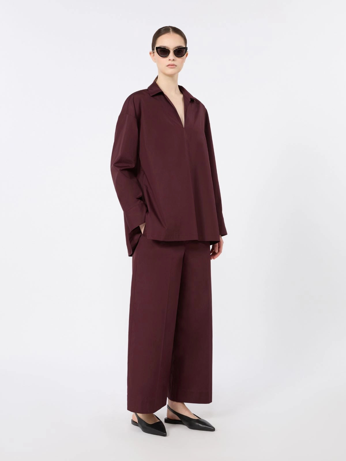 Blusa em popeline de algodão