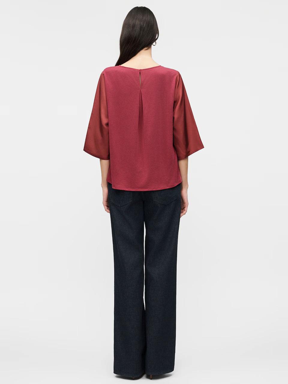 Blusa em seda e malha