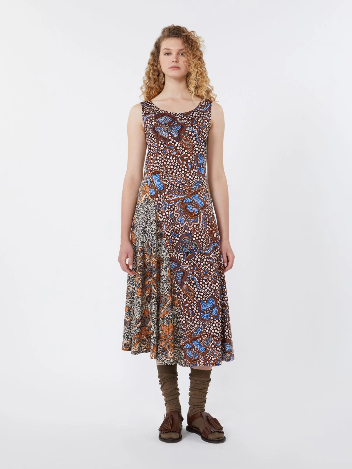 Vestido em malha estampada