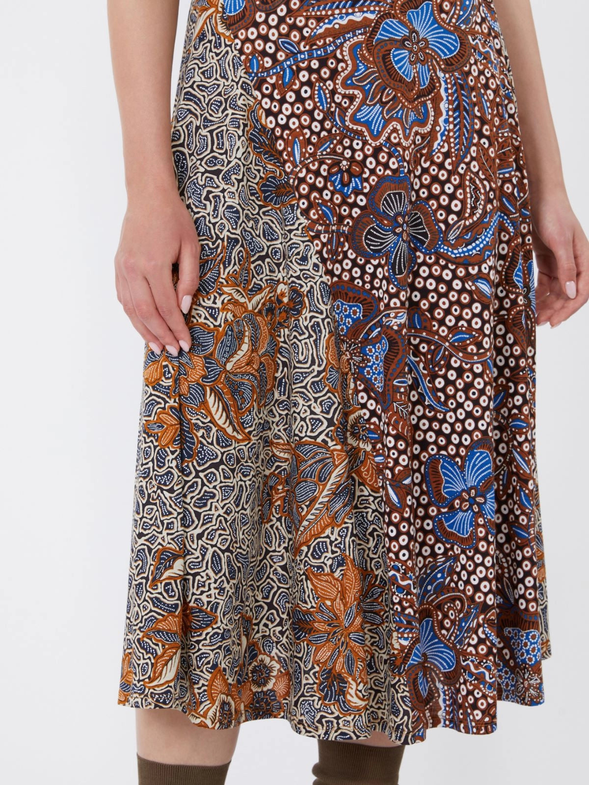 Vestido em malha estampada