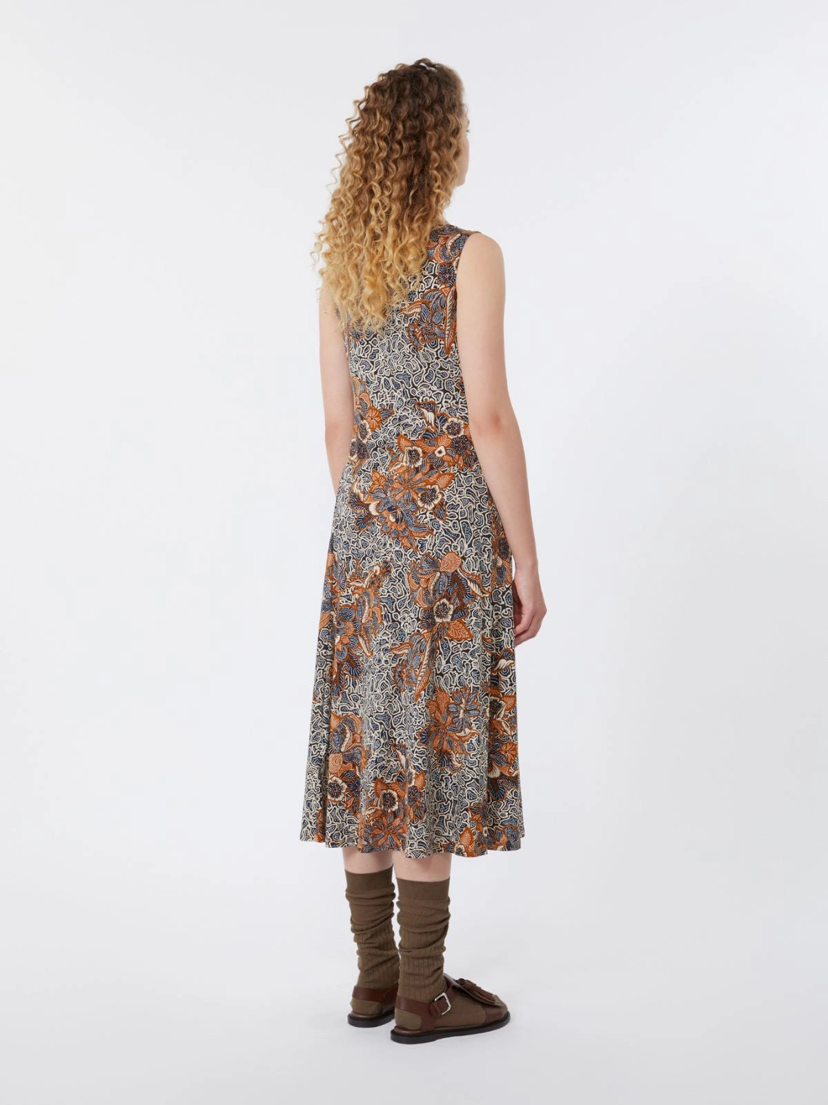 Vestido em malha estampada