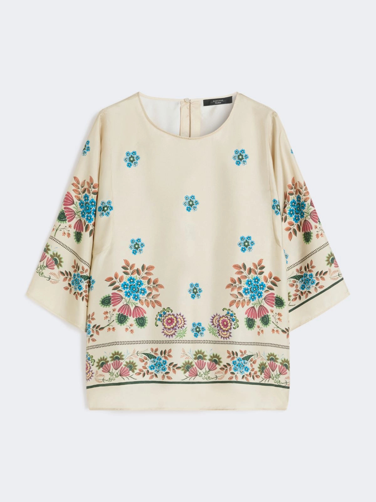 Blusa em seda pura estampada
